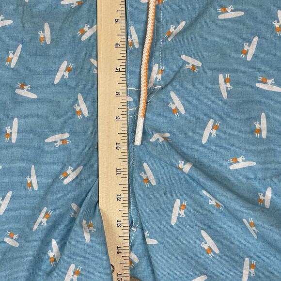 Johnnie O Swim Trunk Mens XXL Blue Arno Half Elastic Surf Short Relaxed Fit - Picture 7 of 14